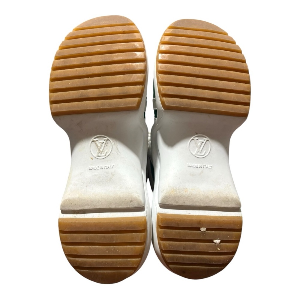 Louis Vuitton Green and White Sneakers - Picture 5 of 5